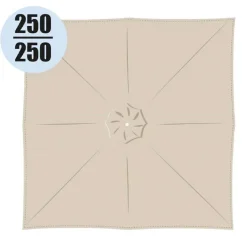 Copertura in poliestere 160gr per ombrellone quadrato 2,5x2,5m