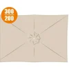 Copertura in poliestere 160gr per ombrellone rettangolare 3x2m beige