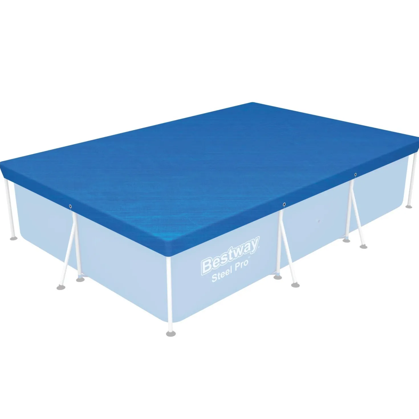 Copertura per piscina Steel Pro Frame in PE rettangolare Bestway 300x201x66 cm b