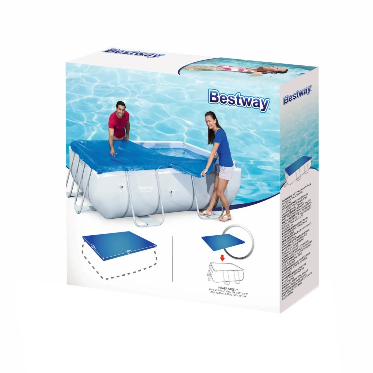 Copertura per piscine Bestway Power Steel in pvc 412x201x122 cm e 404x201x100 cm