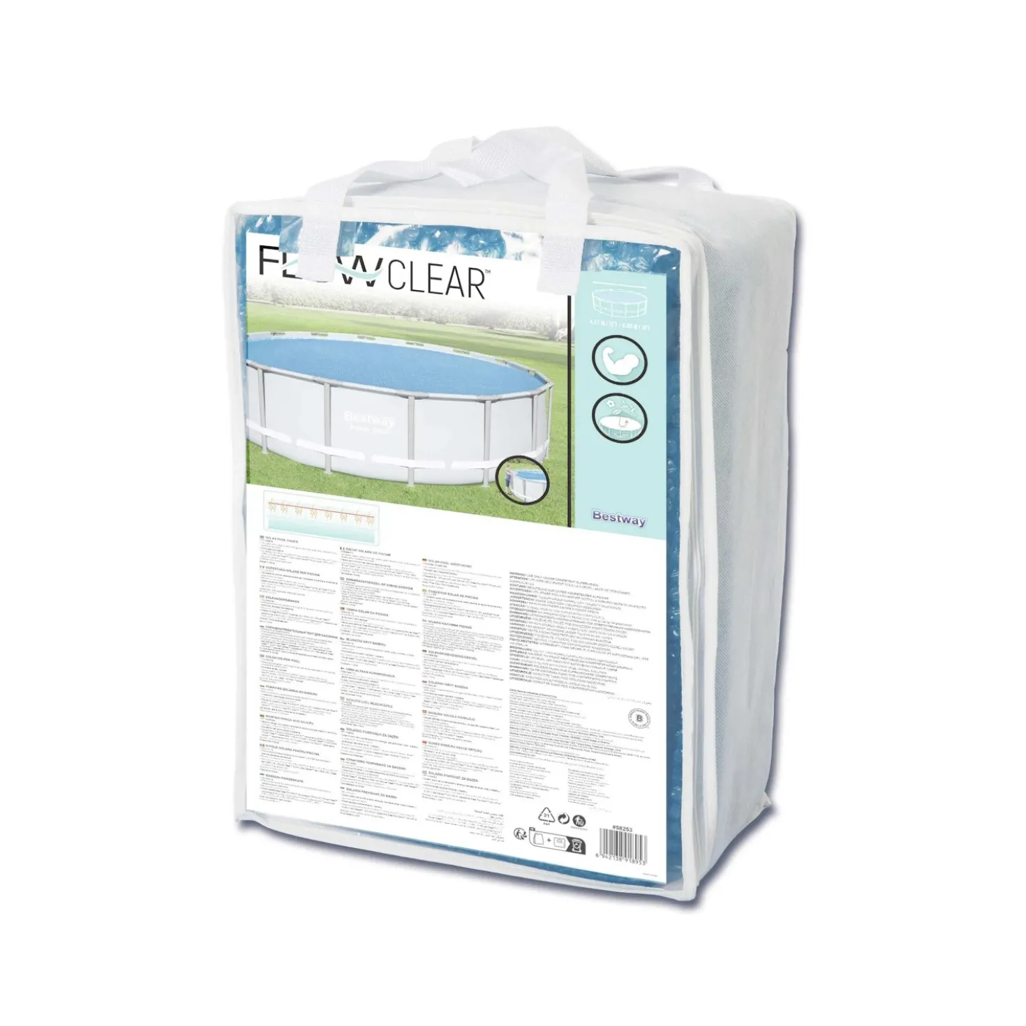 Copertura termica per piscine Bestway in PE rotonda Ø 462 cm blu