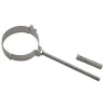 Coppia collari per tubi fumo con tassello Ø 60 mm bianco