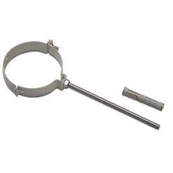 Coppia collari per tubi fumo con tassello Ø 60 mm bianco