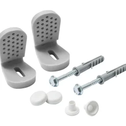 Coppia di staffe in plastica per fissaggio laterale sanitari