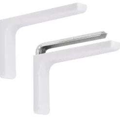 Coppia reggimensole in acciaio con cover bianca e tasselli mm 120x80x25