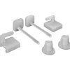 Coppia supporti sedili wc con bulloni in plastica