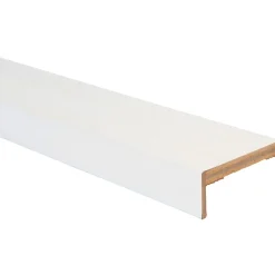 Coprifilo liscio impiallacciato bianco H 7 cm con aletta