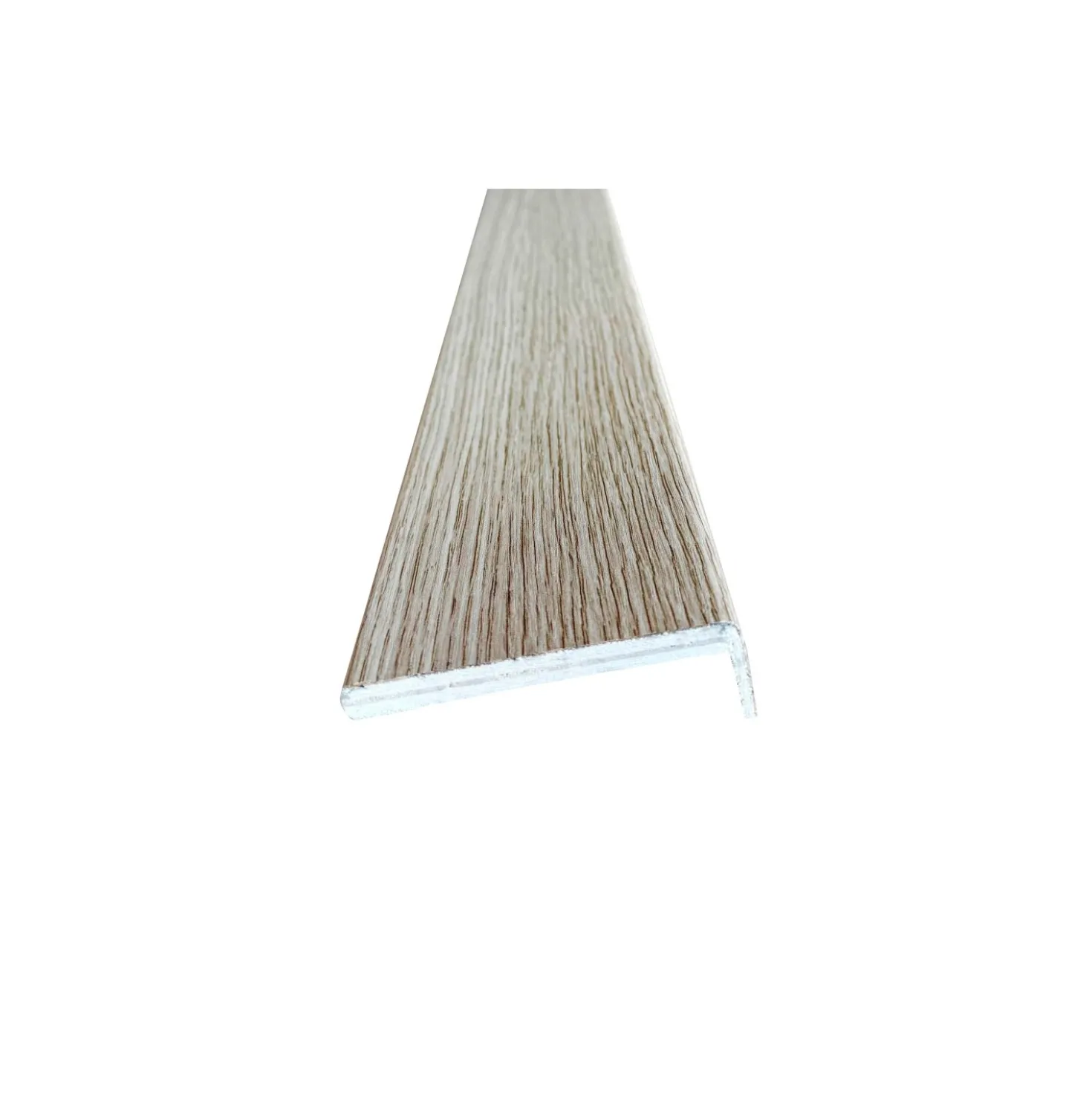 Coprifilo liscio listellare laminato Rov Sbiancato alt 9 cm con aletta