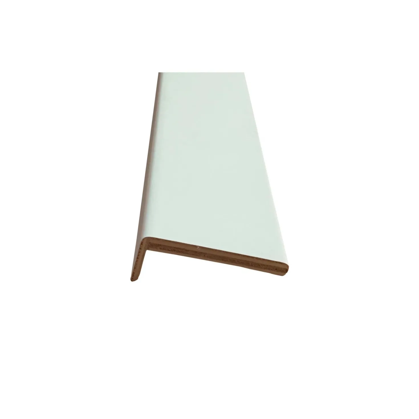 Coprifilo liscio listellare laminato Avorio alt 7 cm con aletta