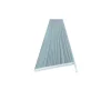 Coprifilo liscio listellare laminato Larice Sabbia alt 9 cm con aletta