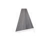 Coprifilo liscio listellare laminato Grigio LK55 alt 9 cm con aletta