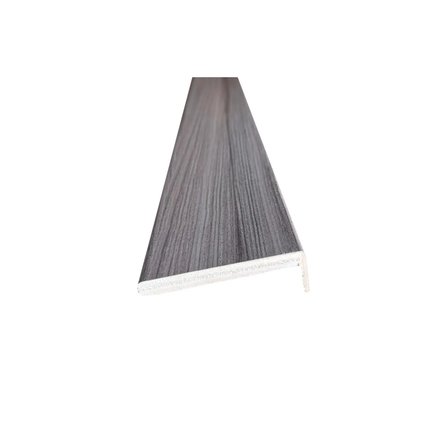 Coprifilo liscio listellare laminato Grigio LK55 alt 9 cm con aletta