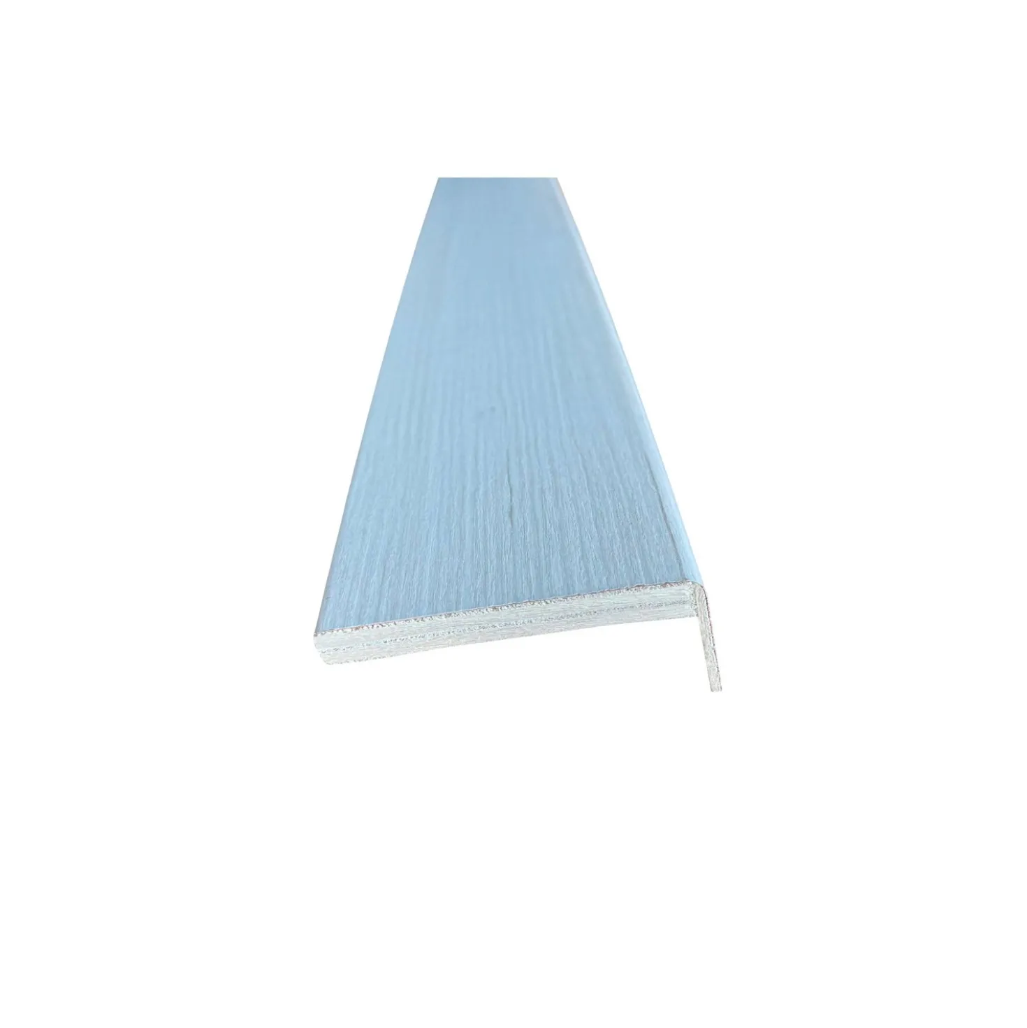 Coprifilo liscio listellare laminato Paliss Bianco alt 7 cm con aletta