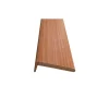Coprifilo liscio listellare laminato Noce Chiaro alt 9 cm con aletta
