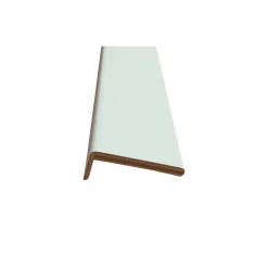 Coprifilo liscio listellare laminato Avorio alt 9 cm con aletta