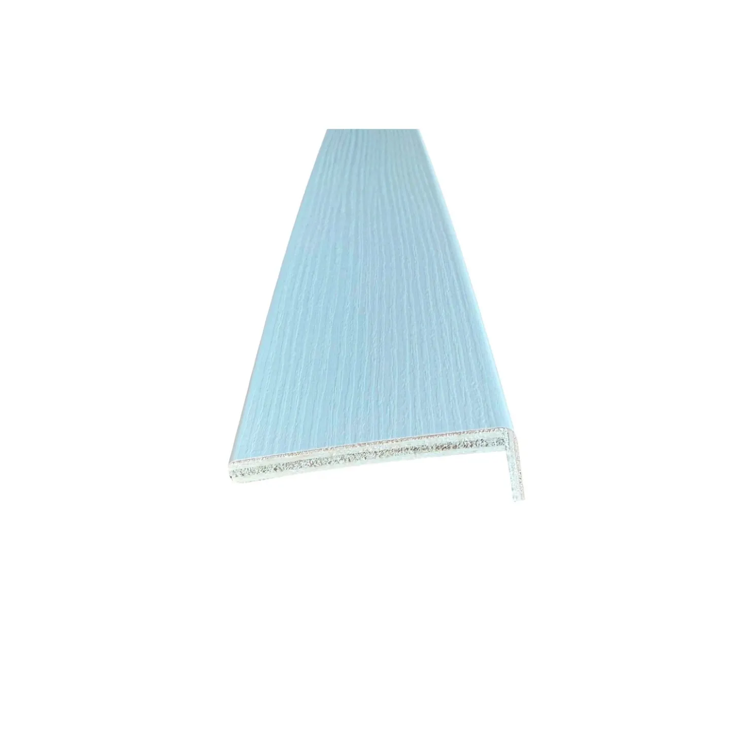 Coprifilo liscio listellare laminato Bianco Matrix alt 9 cm con aletta
