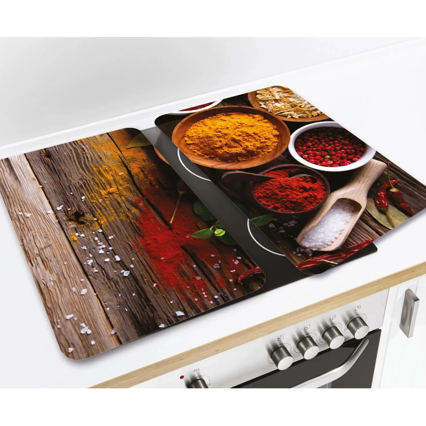 Coprifornelli in vetro Universal Spezie 30x52 cm 2 pz