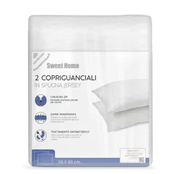 Copriguanciale bianco 50x80 cm set 2 pz