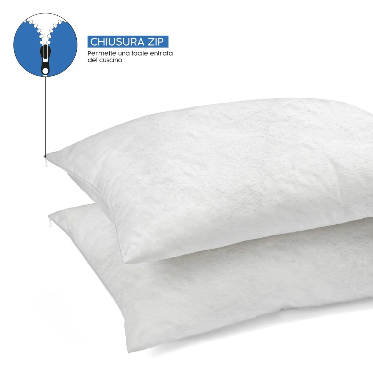 Copriguanciale bianco 50x80 cm set 2 pz