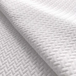 Copriletto Arredo Zig Zag 250x250 cm bianco