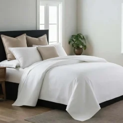 Copriletto Arredo Zig Zag 250x250 cm bianco