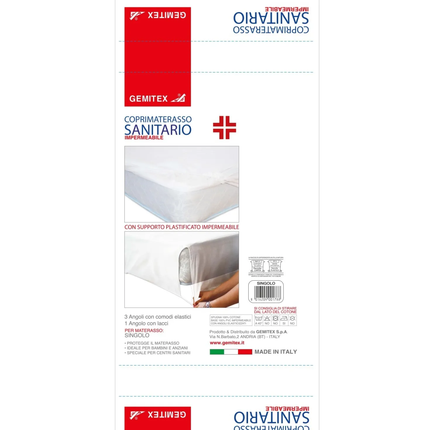 Coprimaterasso Sanitario Singolo