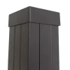 Copripalo in plastica 2 pz 7x7x2,5 cm nero