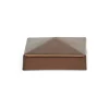 Copripalo in plastica riciclata per pali in legno 9x9 cm rame