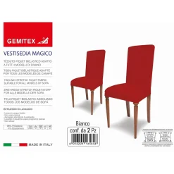Coprisedia in tessuto bielastico Magico bianco 2 pz