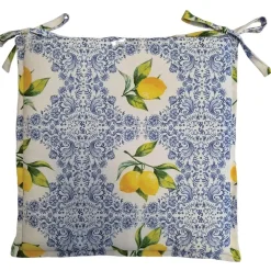Coprisedia Ravello azzurro 40x40 cm set da 4 pz