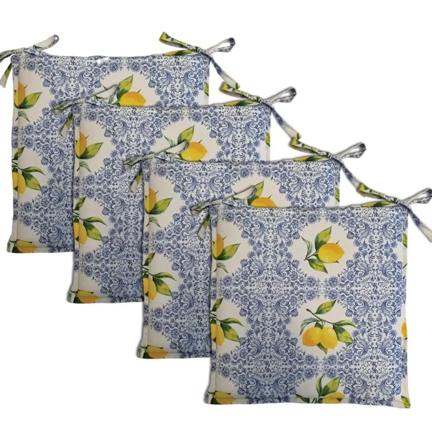 Coprisedia Ravello azzurro 40x40 cm set da 4 pz
