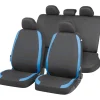 Coprisedili auto blu e nero 14 pezzi