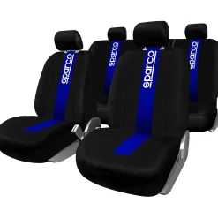 Coprisedili auto ContiClassic set completo 5 teste nero e blu