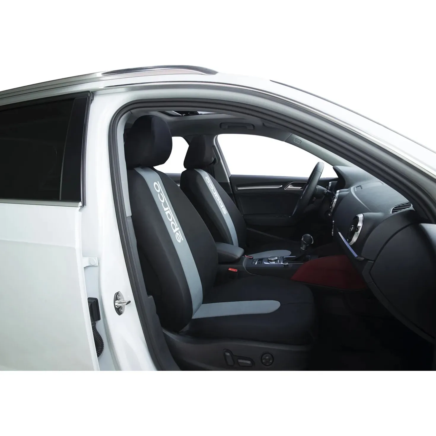 Coprisedili auto ContiClassic set completo 5 teste nero e grigio