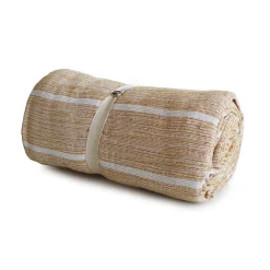 Copritutto rigato colore senape 250x250 cm