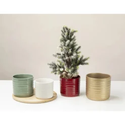 Coprivaso in ceramica Scheurich 17 cm Royal Gold