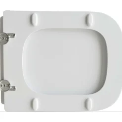 Copriwater a D Piccolo in legno stabilizzato bianco