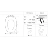 Copriwater ovale E123 in mdf dedicato bianco