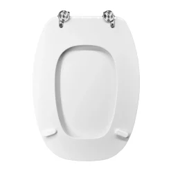 Copriwater ovale E123 in mdf dedicato bianco