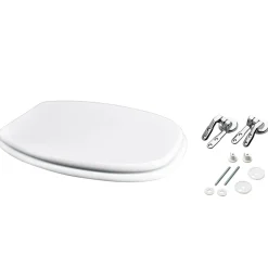 Copriwater ovale E123 in mdf dedicato bianco