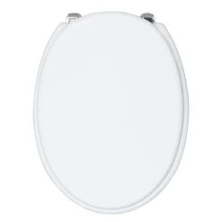 Copriwater ovale Ellisse in mdf bianco