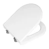 Copriwater ovale Esedra in mdf bianco