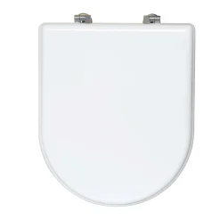Copriwater ovale Esedra in mdf bianco