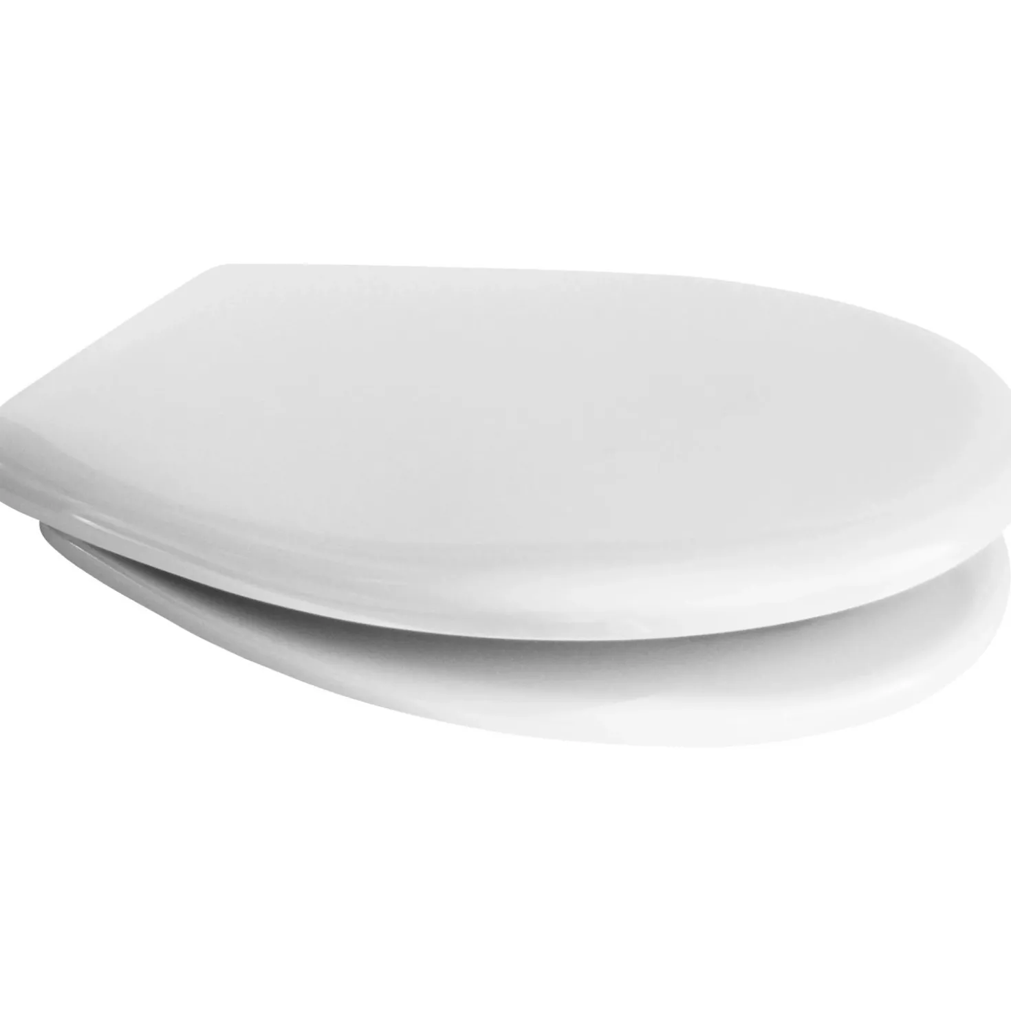 Copriwater ovale Fiore in abs bianco lucido
