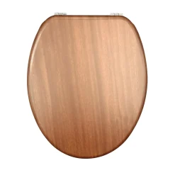 Copriwater ovale in mdf finitura noce