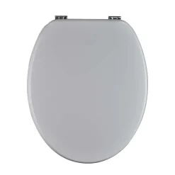 Copriwater ovale in mdf grigio opaco