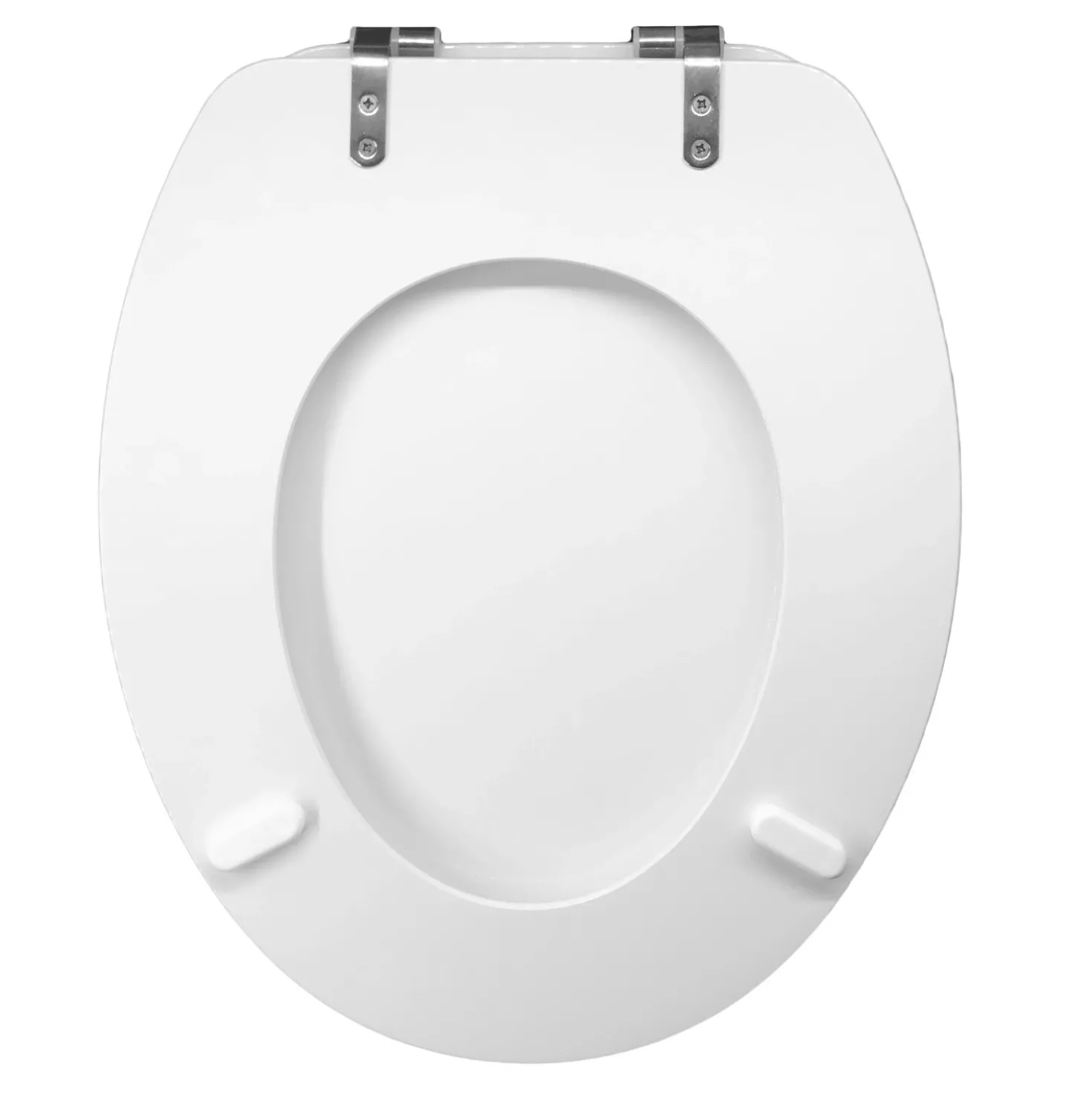 Copriwater ovale in mdf laccato bianco