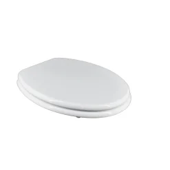 Copriwater ovale in mdf laccato bianco