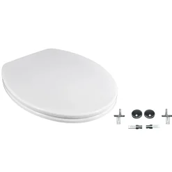 Copriwater ovale in termoindurente bianco