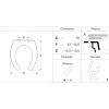 Copriwater ovale per disabili Sagittario in mdf poliesterato bianco